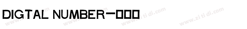digtal number字体转换